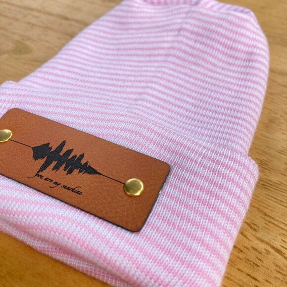 You Are My Sunshine Soundwave Newborn Baby Beanie - Pink - Not Custom - Picture 4 of 8